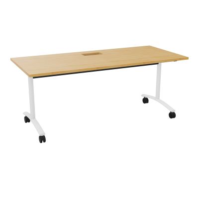 TABLE ABATTANTE L180XP80XH73,5CM DECOUPE POUR TRAPPE + GOULOTTE L300 MM
