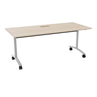 TABLE ABATTANTE L180XP80XH73,5CM DECOUPE POUR TRAPPE + GOULOTTE L300 MM