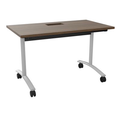 TABLE ABATTANTE L120XP68XH73,5CM DECOUPE POUR TRAPPE + GOULOTTE L300 MM
