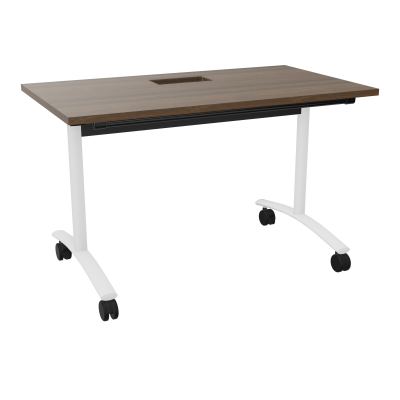 TABLE ABATTANTE L120XP68XH73,5CM DECOUPE POUR TRAPPE + GOULOTTE L300 MM