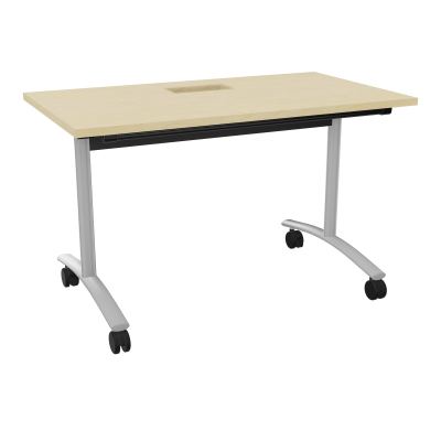 TABLE ABATTANTE L120XP68XH73,5CM DECOUPE POUR TRAPPE + GOULOTTE L300 MM