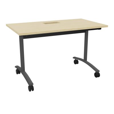 TABLE ABATTANTE L120XP68XH73,5CM DECOUPE POUR TRAPPE + GOULOTTE L300 MM