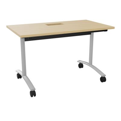TABLE ABATTANTE L120XP68XH73,5CM DECOUPE POUR TRAPPE + GOULOTTE L300 MM