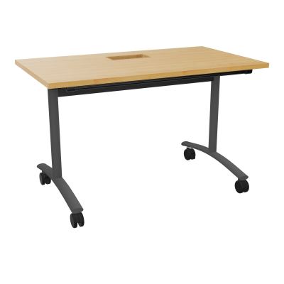 TABLE ABATTANTE L120XP68XH73,5CM DECOUPE POUR TRAPPE + GOULOTTE L300 MM