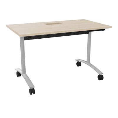 TABLE ABATTANTE L120XP68XH73,5CM DECOUPE POUR TRAPPE + GOULOTTE L300 MM