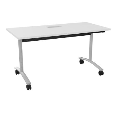 TABLE ABATTANTE L140XP68XH73,5CM DECOUPE POUR TRAPPE + GOULOTTE L300 MM