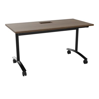 TABLE ABATTANTE L140XP68XH73,5CM DECOUPE POUR TRAPPE + GOULOTTE L300 MM