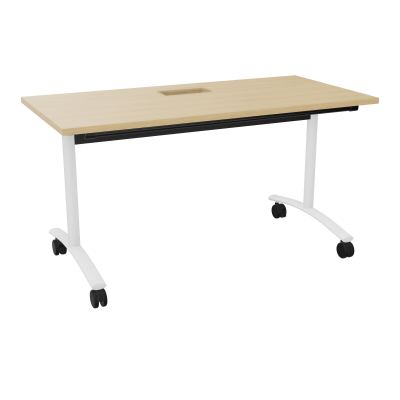 TABLE ABATTANTE L140XP68XH73,5CM DECOUPE POUR TRAPPE + GOULOTTE L300 MM