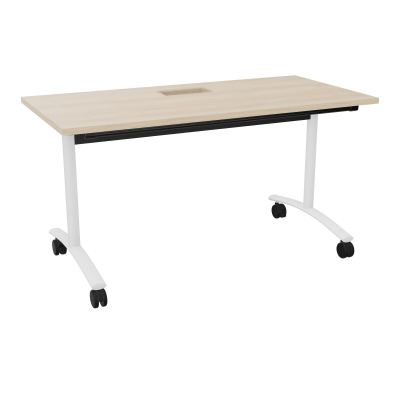 TABLE ABATTANTE L140XP68XH73,5CM DECOUPE POUR TRAPPE + GOULOTTE L300 MM