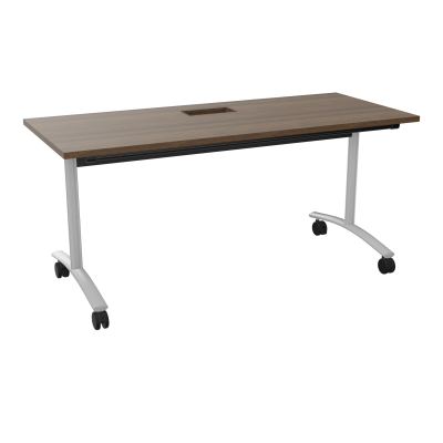 TABLE ABATTANTE L160XP68XH73,5CM DECOUPE POUR TRAPPE + GOULOTTE L300 MM