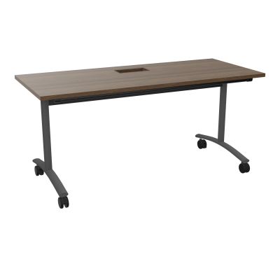 TABLE ABATTANTE L160XP68XH73,5CM DECOUPE POUR TRAPPE + GOULOTTE L300 MM