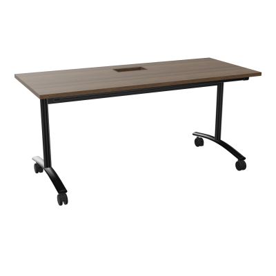 TABLE ABATTANTE L160XP68XH73,5CM DECOUPE POUR TRAPPE + GOULOTTE L300 MM