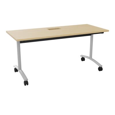 TABLE ABATTANTE L160XP68XH73,5CM DECOUPE POUR TRAPPE + GOULOTTE L300 MM
