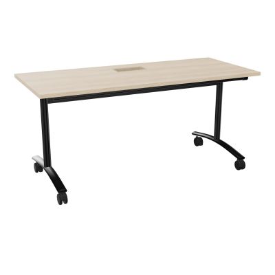 TABLE ABATTANTE L160XP68XH73,5CM DECOUPE POUR TRAPPE + GOULOTTE L300 MM