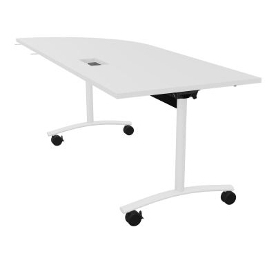 TABLE ABATTANTE PLATEAU DECOUPE TRAPPE AVEC ANGLE 90° INTEGRE P80xL205 cm - ANGLE A DROIT