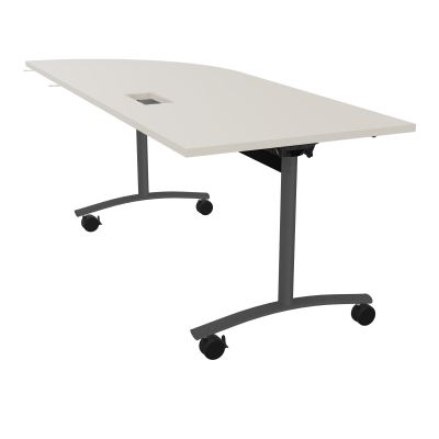 TABLE ABATTANTE PLATEAU DECOUPE TRAPPE AVEC ANGLE 90° INTEGRE P80xL205 cm - ANGLE A DROIT