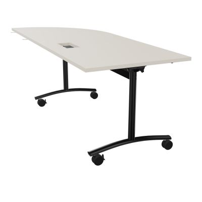 TABLE ABATTANTE PLATEAU DECOUPE TRAPPE AVEC ANGLE 90° INTEGRE P80xL205 cm - ANGLE A DROIT