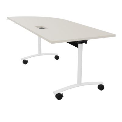 TABLE ABATTANTE PLATEAU DECOUPE TRAPPE AVEC ANGLE 90° INTEGRE P80xL205 cm - ANGLE A DROIT