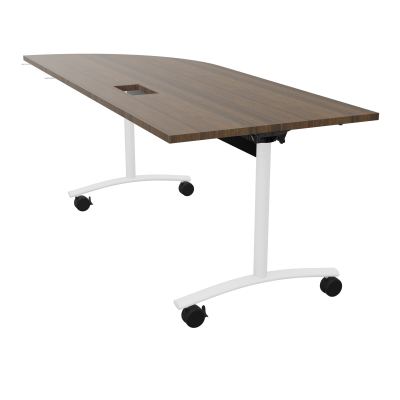 TABLE ABATTANTE PLATEAU DECOUPE TRAPPE AVEC ANGLE 90° INTEGRE P80xL205 cm - ANGLE A DROIT