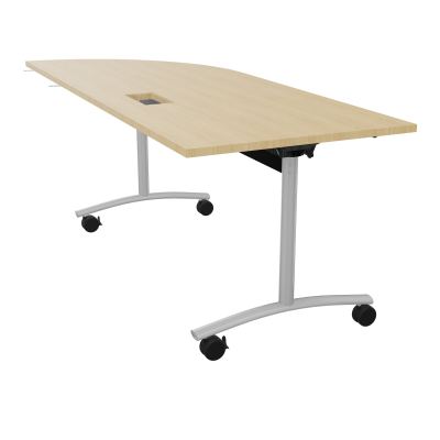 TABLE ABATTANTE PLATEAU DECOUPE TRAPPE AVEC ANGLE 90° INTEGRE P80xL205 cm - ANGLE A DROIT