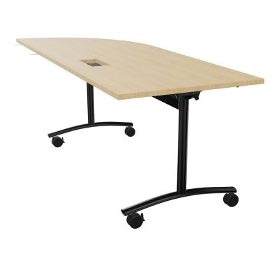 TABLE ABATTANTE PLATEAU DECOUPE TRAPPE AVEC ANGLE 90° INTEGRE P80xL205 cm - ANGLE A DROIT