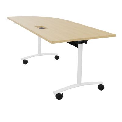 TABLE ABATTANTE PLATEAU DECOUPE TRAPPE AVEC ANGLE 90° INTEGRE P80xL205 cm - ANGLE A DROIT