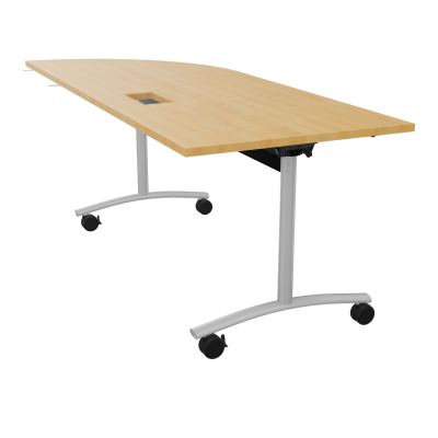 TABLE ABATTANTE PLATEAU DECOUPE TRAPPE AVEC ANGLE 90° INTEGRE P80xL205 cm - ANGLE A DROIT