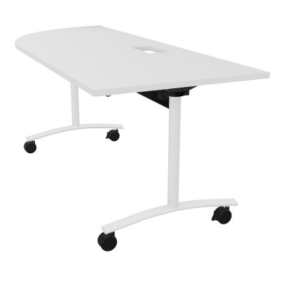 TABLE ABATTANTE PLATEAU DECOUPE TRAPPE AVEC ANGLE 90° INTEGRE P80xL205 cm - ANGLE A GAUCH