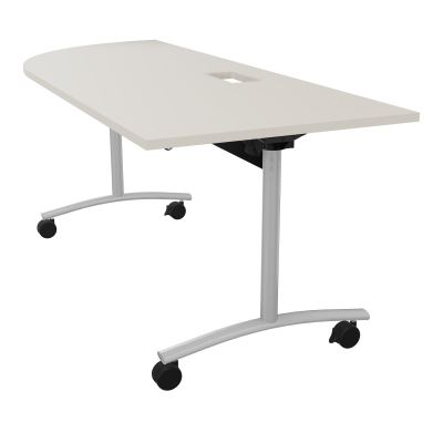 TABLE ABATTANTE PLATEAU DECOUPE TRAPPE AVEC ANGLE 90° INTEGRE P80xL205 cm - ANGLE A GAUCH