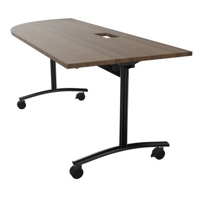 TABLE ABATTANTE PLATEAU DECOUPE TRAPPE AVEC ANGLE 90° INTEGRE P80xL205 cm - ANGLE A GAUCH