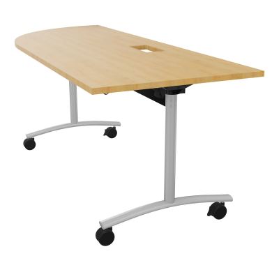 TABLE ABATTANTE PLATEAU DECOUPE TRAPPE AVEC ANGLE 90° INTEGRE P80xL205 cm - ANGLE A GAUCH