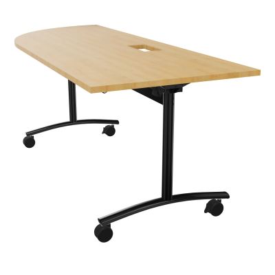 TABLE ABATTANTE PLATEAU DECOUPE TRAPPE AVEC ANGLE 90° INTEGRE P80xL205 cm - ANGLE A GAUCH