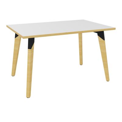 TABLE EVASION L120XP80XH73,5CM - STRATIFIE HZ EP25 MM - PIETEMENT HETRE/METAL ZP