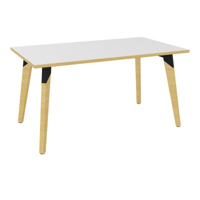 TABLE EVASION L140XP80XH73,5CM - STRATIFIE HZ EP25 MM - PIETEMENT HETRE/METAL ZP