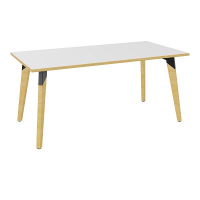 TABLE EVASION L160XP80XH73,5CM - STRATIFIE  EP25 MM - PIETEMENT HETRE/METAL