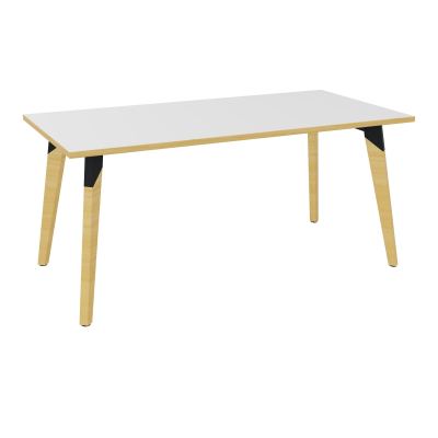 TABLE EVASION L160XP80XH73,5CM - STRATIFIE HZ EP25 MM - PIETEMENT HETRE/METAL ZP