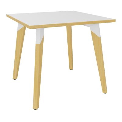 TABLE EVASION L80XP80XH73,5 CM - STRATIFIE HZ EP25 MM - PIETEMENT HETRE/METAL ZO