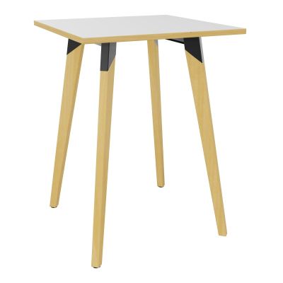 TABLE EVASION L80XP80XH110 CM- STRATIFIE HZ EP25 MM - PIETEMENT HETRE/METAL