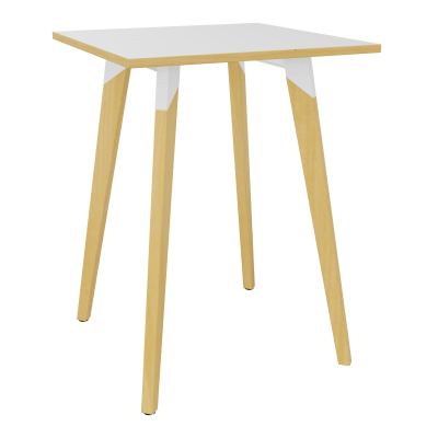 TABLE EVASION L80XP80XH110 CM- STRATIFIE HZ EP25 MM - PIETEMENT HETRE/METAL