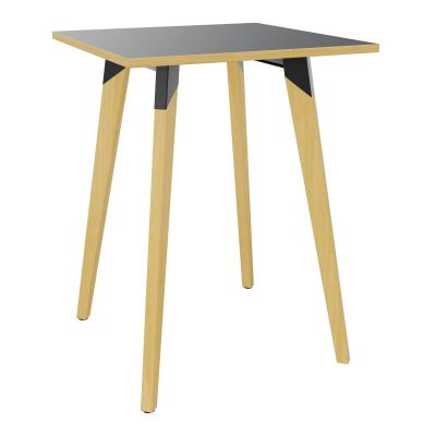 TABLE EVASION L80XP80XH110 CM- STRATIFIE HZ EP25 MM - PIETEMENT HETRE/METAL