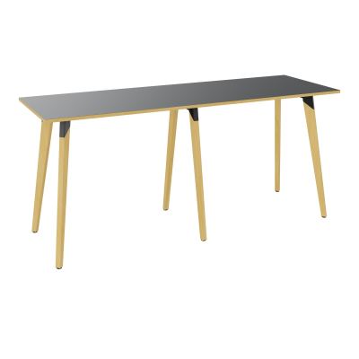 TABLE EVASION L240XP80XH110 CM - STRATIFIE HZ EP25 MM - PIETEMENT HETRE/METAL