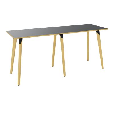TABLE EVASION L240XP80XH110 CM - STRATIFIE VW EP25 MM - PIETEMENT HETRE/METAL ZP