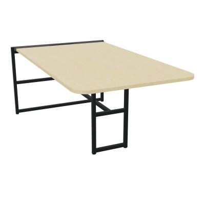 TABLE ALMA H74CM ÉP25 MM L98XP180+GOULOTTE+CAPOT PIVOTANT+GAINE ZIPPÉE LONG 75 CM N8 ZP