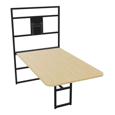 TABLE ALMA H74/H165CM RÉHAUSSE SUPPORT TV ÉP25MM L98XP180+GOULOTTE+CAPOT PIVOTANT+GAINE ZI