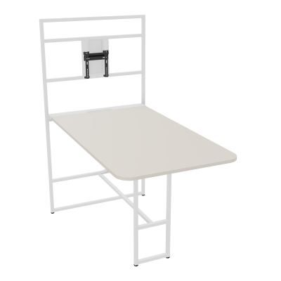TABLE ALMA H105/H196CM RÉHAUSSE SUPPORT TV ÉP25MM L98XP180+GOULOTTE+CAPOT PIVOTANT+GAINE