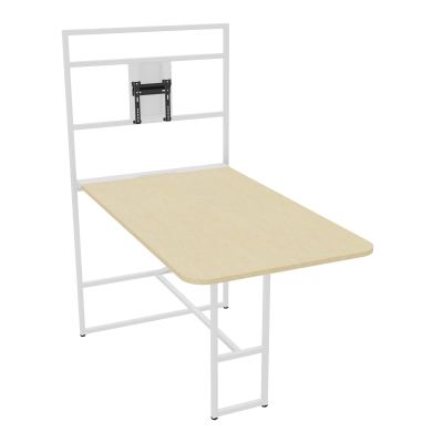 TABLE ALMA H105/H196CM RÉHAUSSE SUPPORT TV ÉP25MM L98XP180+GOULOTTE+CAPOT PIVOTANT+GAINE