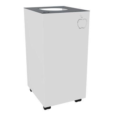 POUBELLE 60L ORGANIQUE GRIS -SUR ROULETTES SC SO