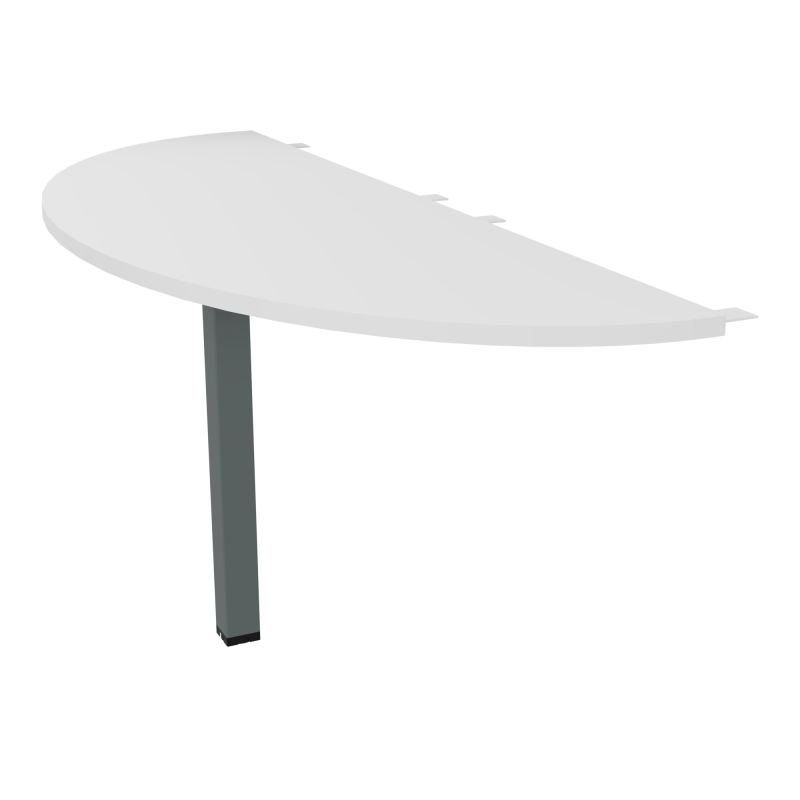 CONECT TABLE DEMI-RONDE L165XP60CM-PLAT EP25MM MG-PIED CARRE FX SU