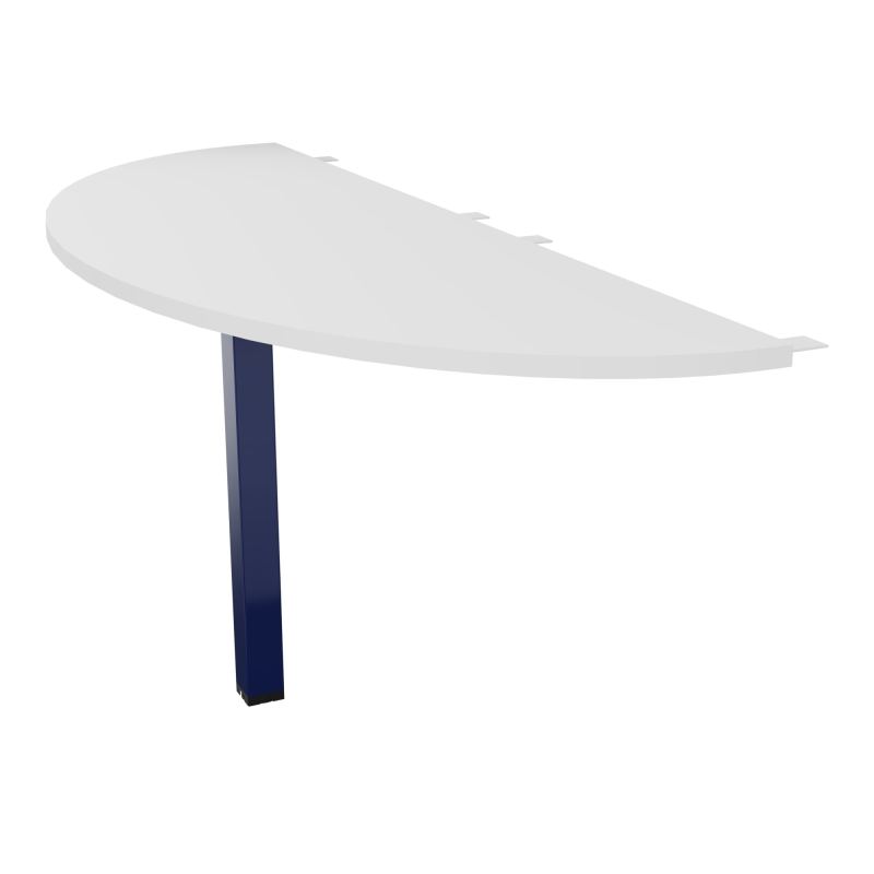 CONECT TABLE DEMI-RONDE L165XP60CM-PLAT EP25MM MG-PIED CARRE FX X4