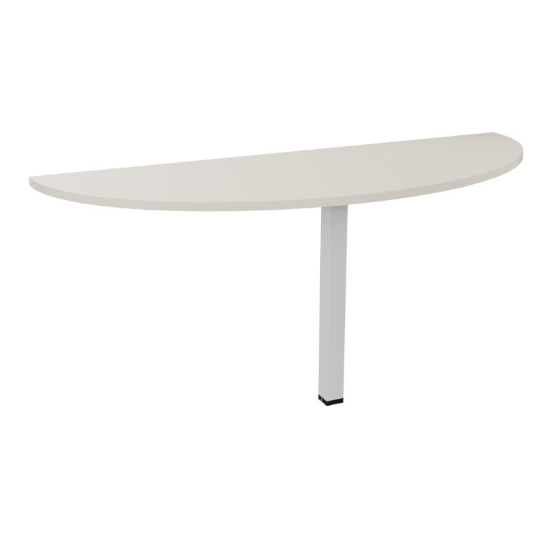 TABLE DEMI-RONDE CONECT L165XP60CM-PLAT EP25MM -PIED CARRE FX N5 SD